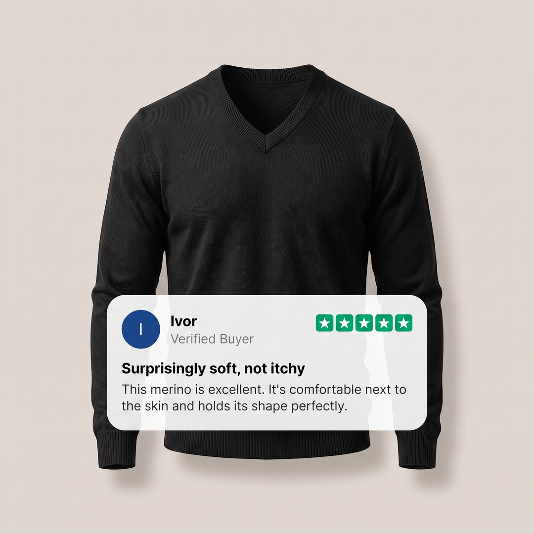 SWETER Z WEŁNY MERYNO HUXFORD