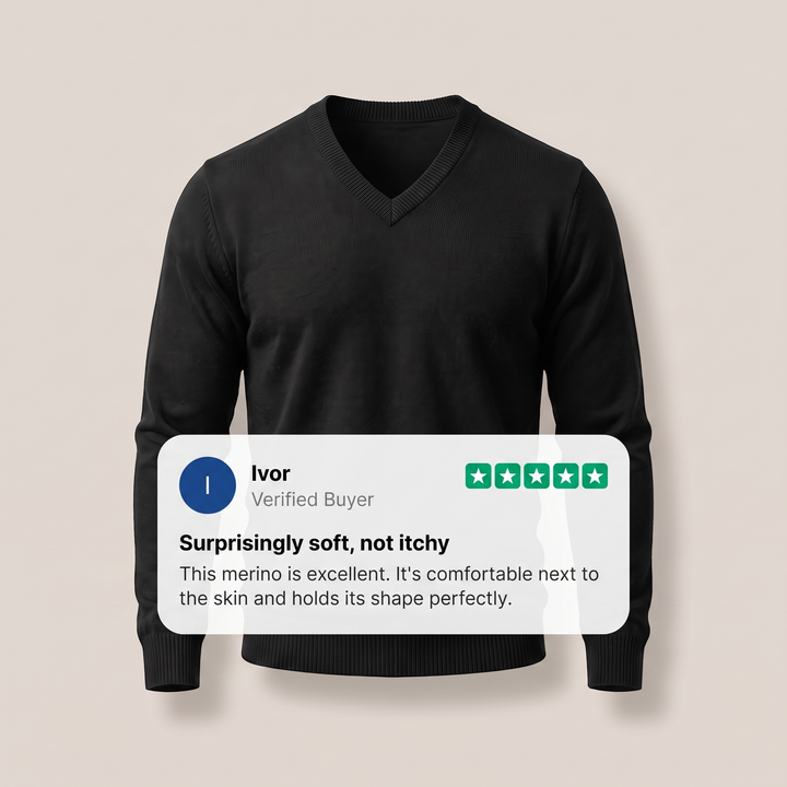 SWETER Z WEŁNY MERYNO HUXFORD