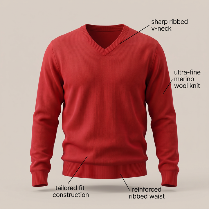 SWETER Z WEŁNY MERYNO HUXFORD