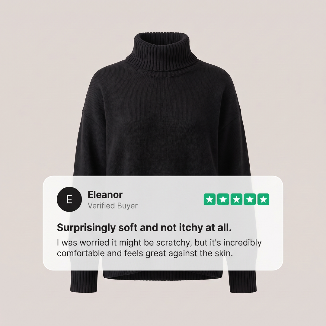 Sweter z golfem AURORA CASHMERE