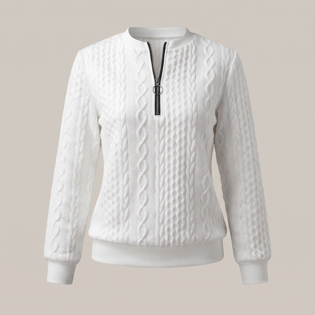 Sweter AMY z zamkiem błyskawicznym