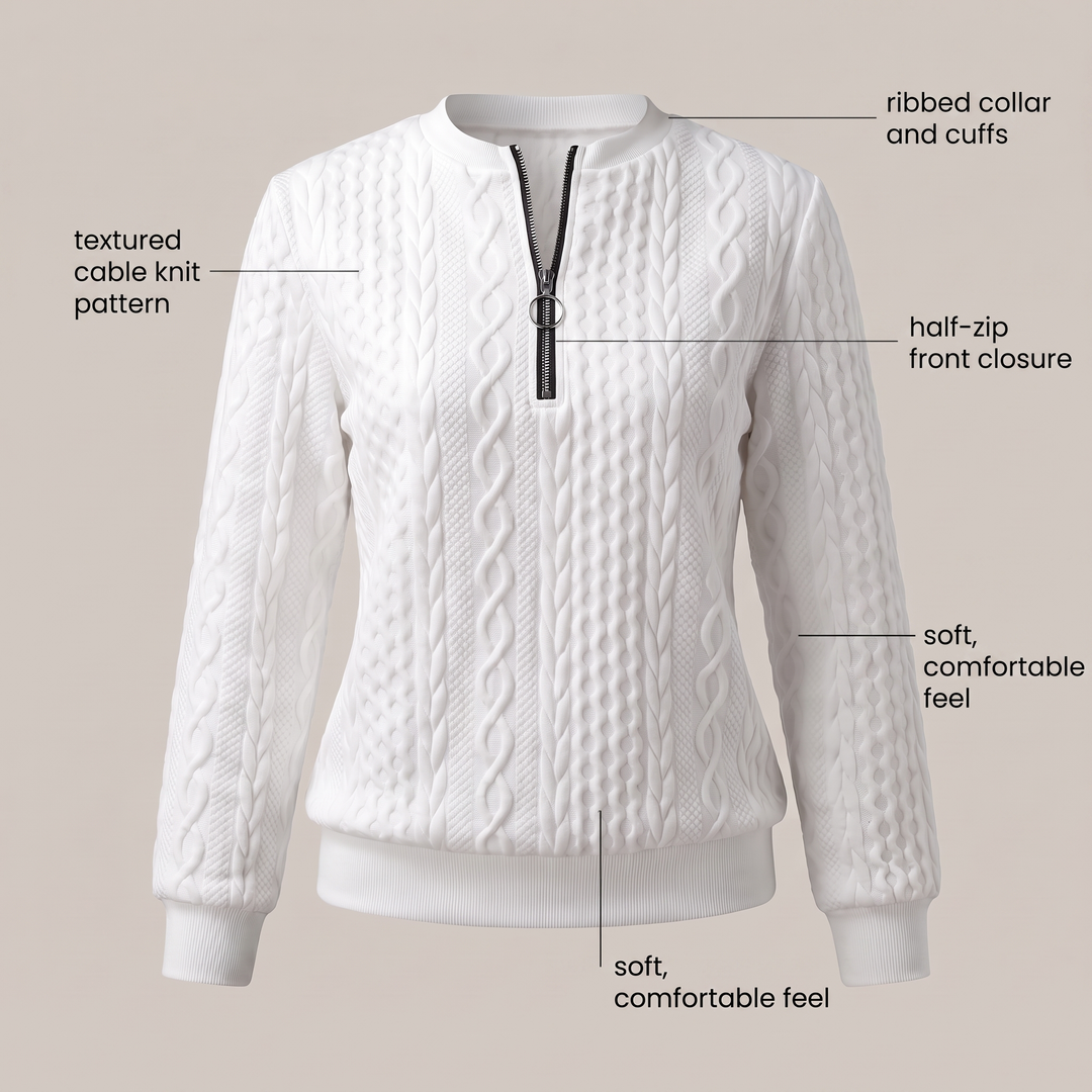 Sweter AMY z zamkiem błyskawicznym