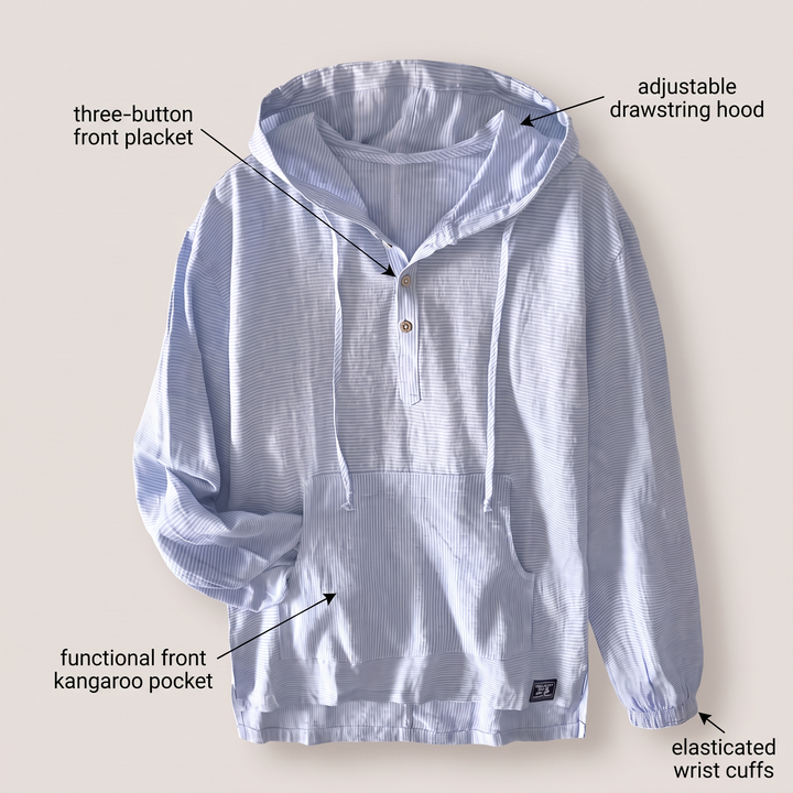 Lniana bluza z kapturem Andora