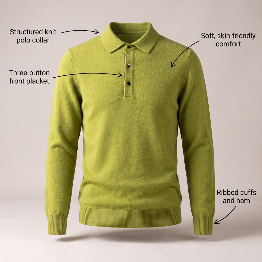 WYRAFINOWANY SWETER POLO WINDSOR