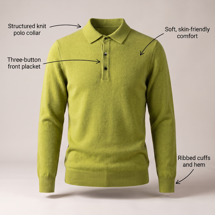 WYRAFINOWANY SWETER POLO WINDSOR