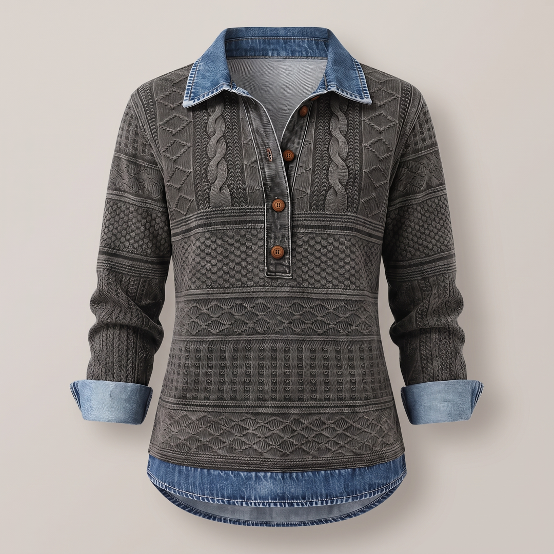 NIVELLE MODERN Sweter zapinany na PÓŁ GUZIKÓW