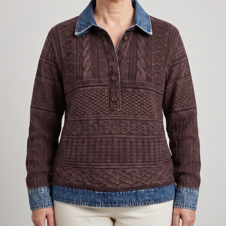 NIVELLE MODERN Sweter zapinany na PÓŁ GUZIKÓW