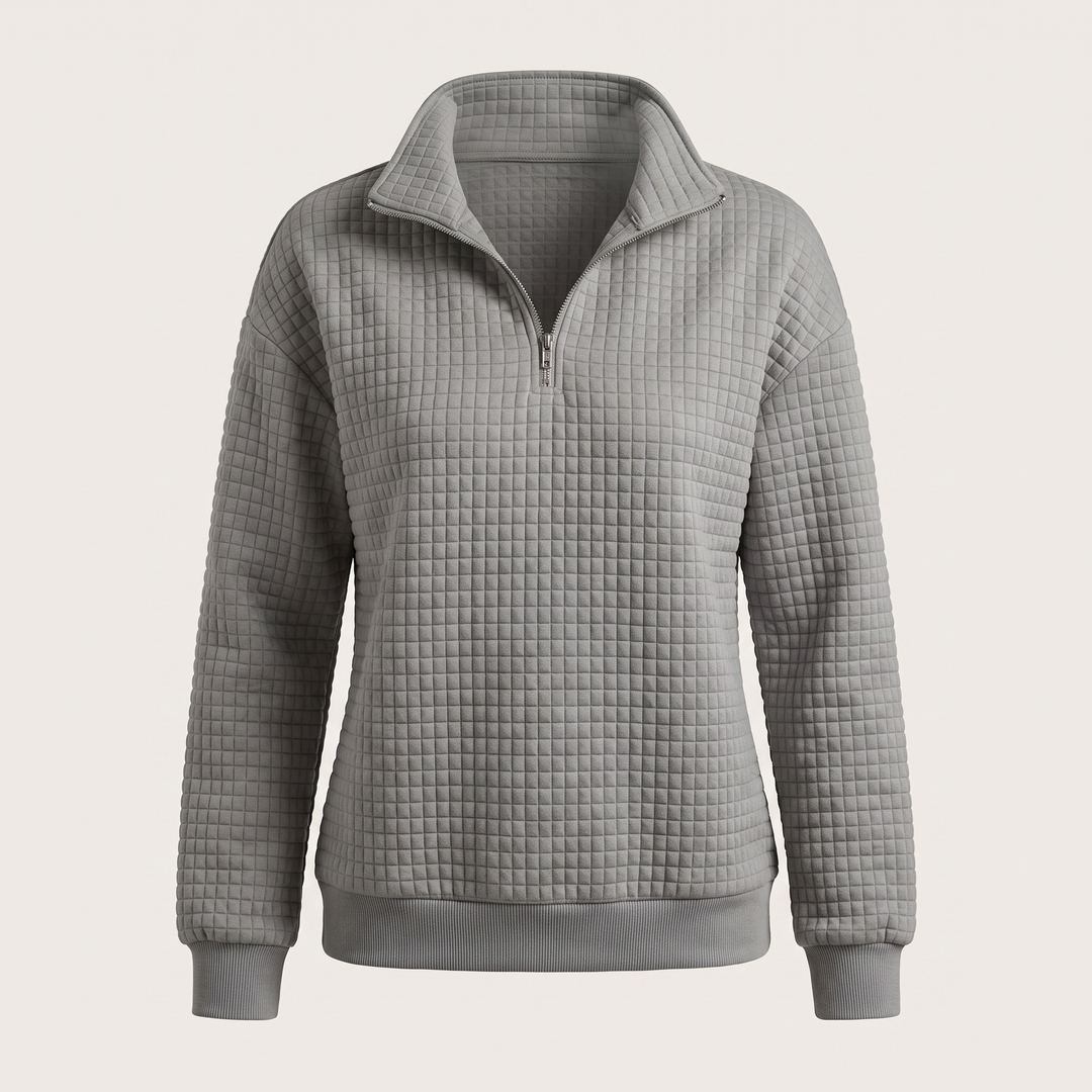 Sweter z suwakiem ROSALIE TEXTURED