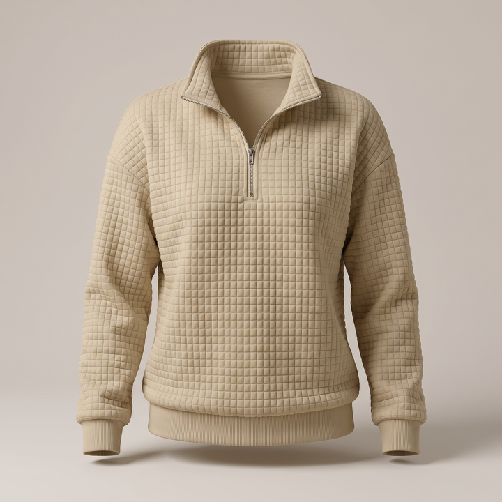 Sweter z suwakiem ROSALIE TEXTURED