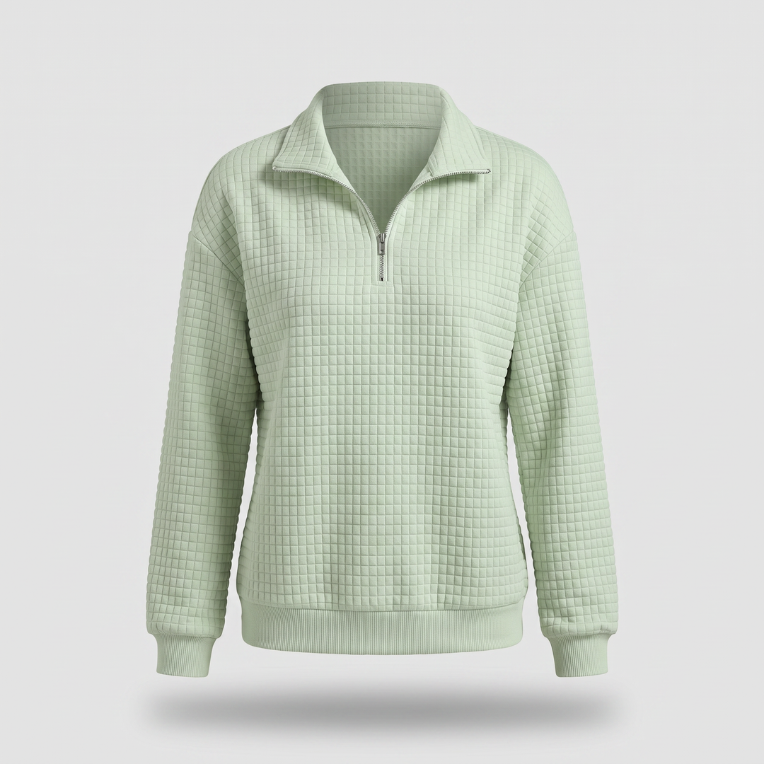 Sweter z suwakiem ROSALIE TEXTURED