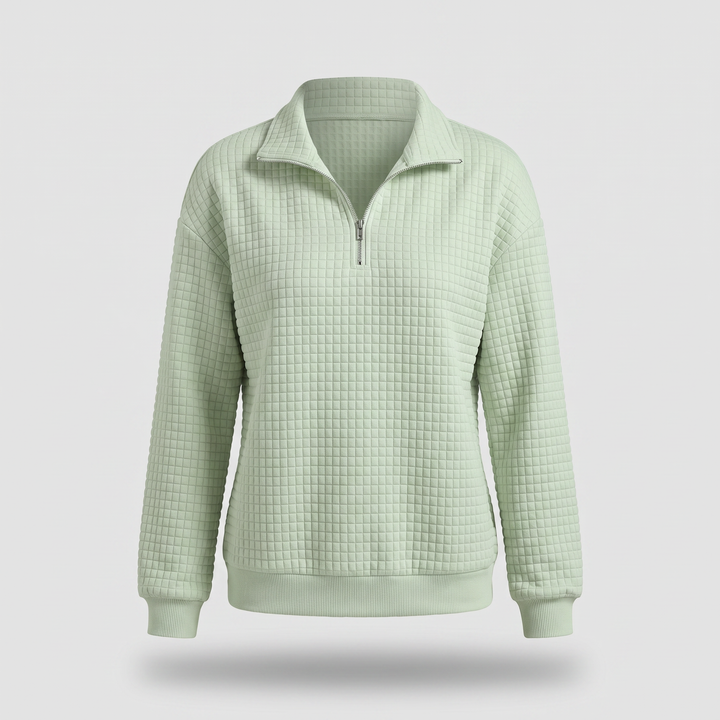 Sweter z suwakiem ROSALIE TEXTURED