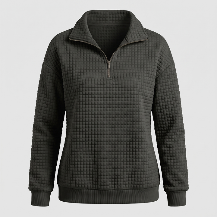 Sweter z suwakiem ROSALIE TEXTURED