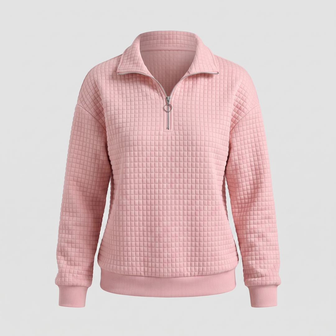 Sweter z suwakiem ROSALIE TEXTURED