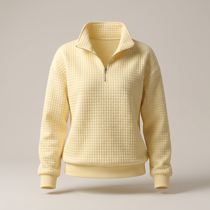 Sweter z suwakiem ROSALIE TEXTURED