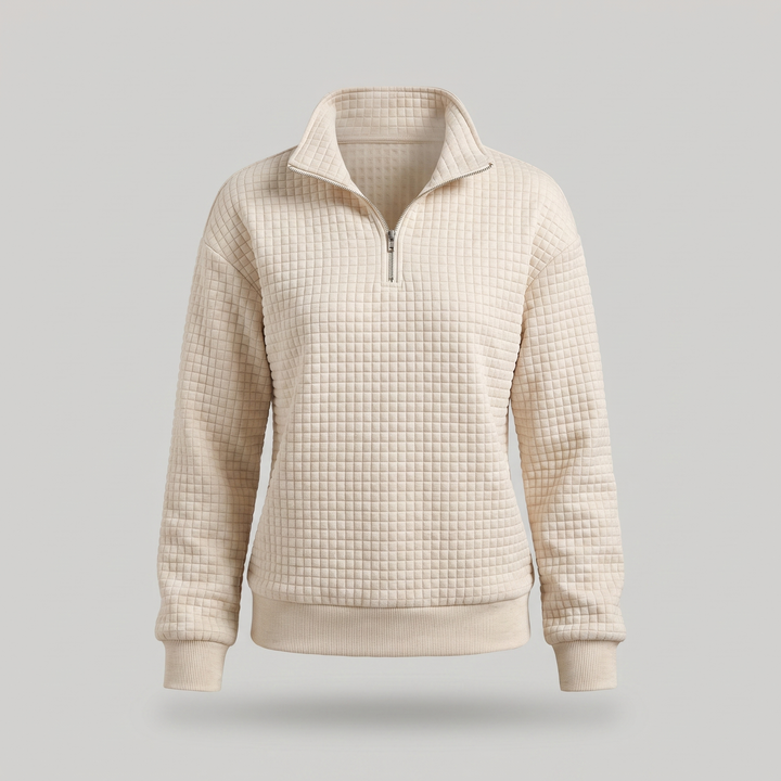 Sweter z suwakiem ROSALIE TEXTURED