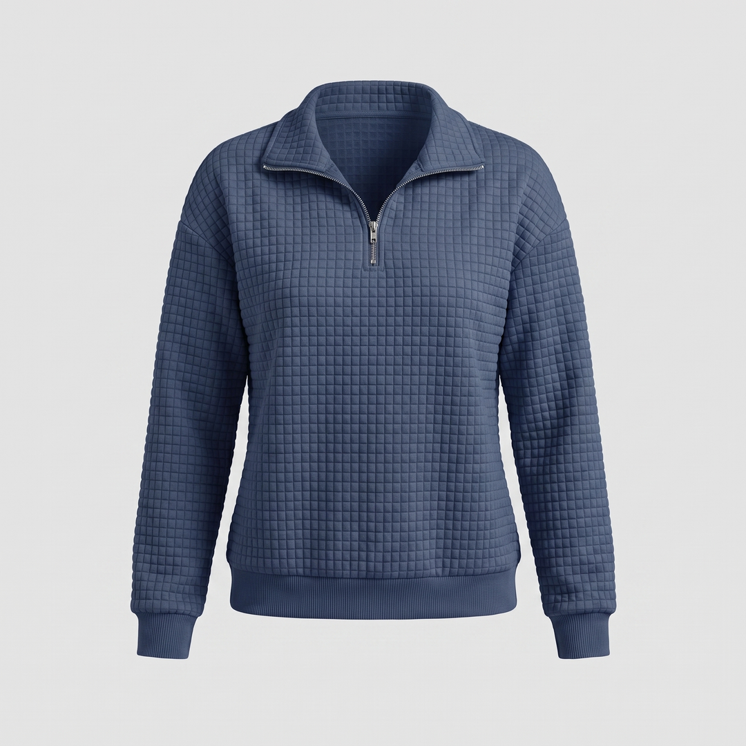 Sweter z suwakiem ROSALIE TEXTURED