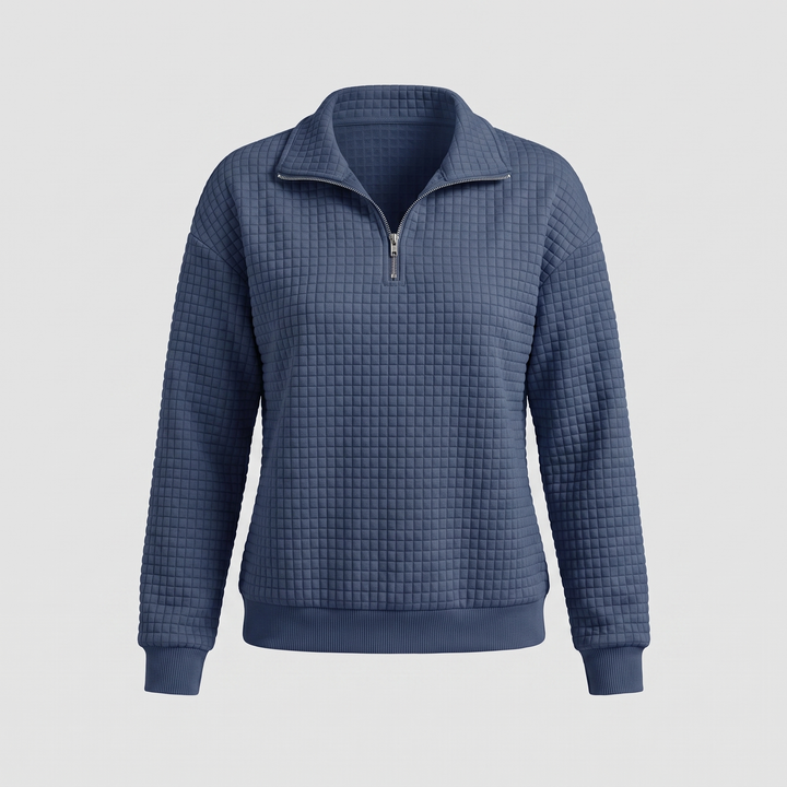 Sweter z suwakiem ROSALIE TEXTURED