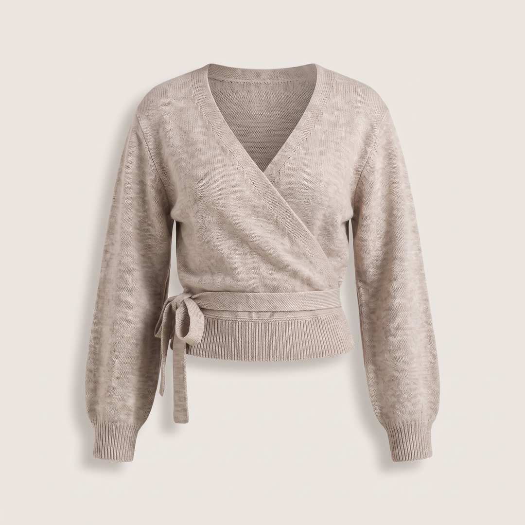 SWETER DZIANINOWY ROSALIND Z KOŁNIERZEM