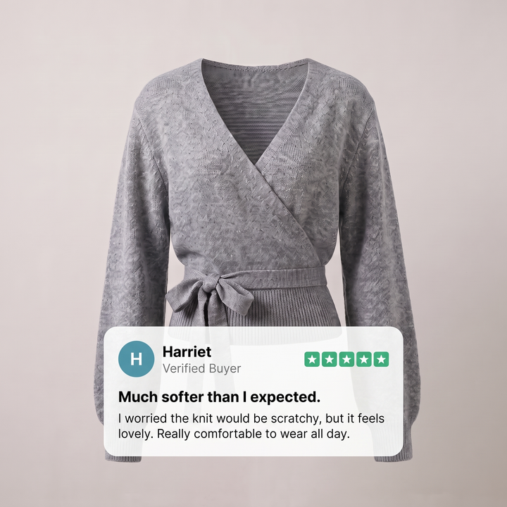 SWETER DZIANINOWY ROSALIND Z KOŁNIERZEM
