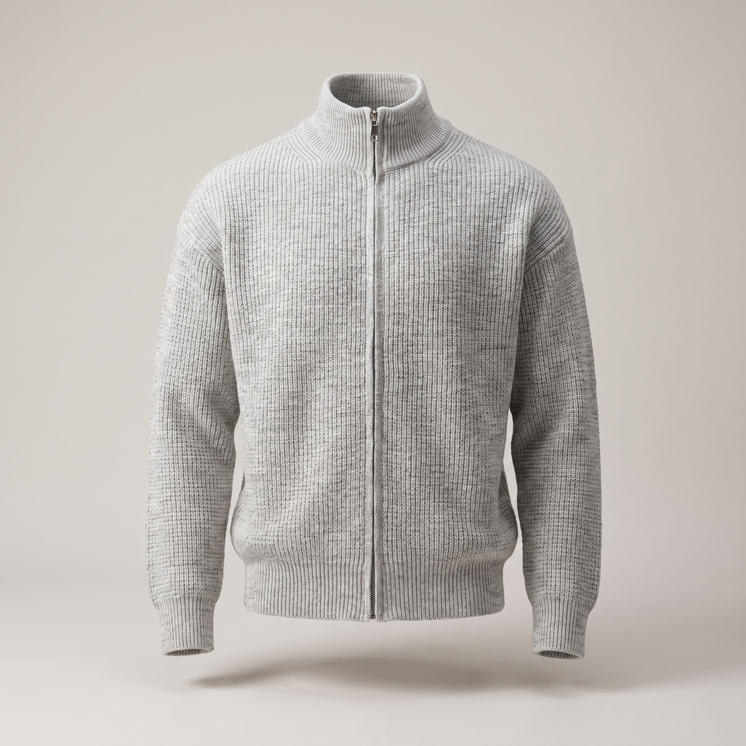 HOLLIS SMART-CASUAL KARDIGAN Z ZAMKIEM BŁYSKAWICZNYM