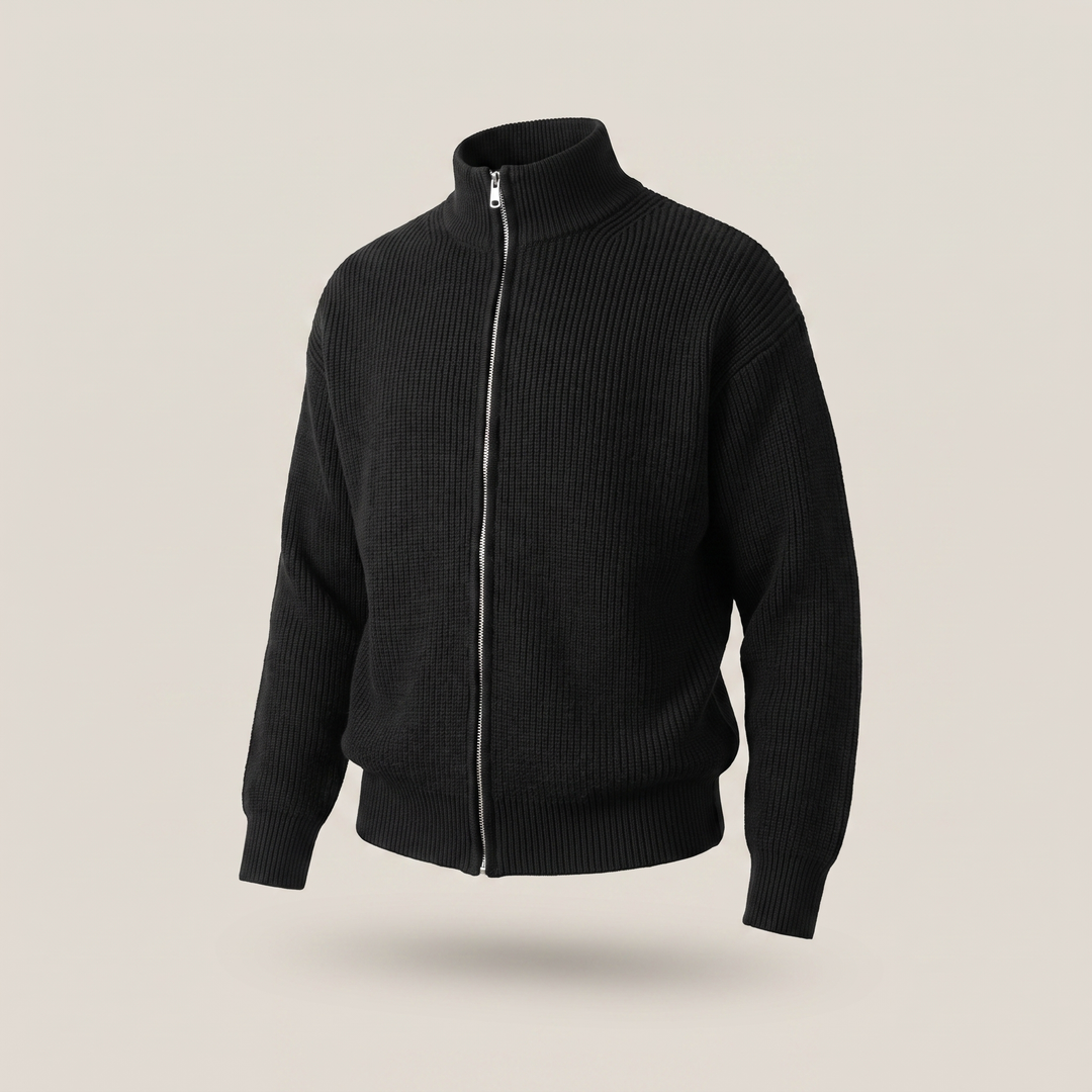 HOLLIS SMART-CASUAL KARDIGAN Z ZAMKIEM BŁYSKAWICZNYM