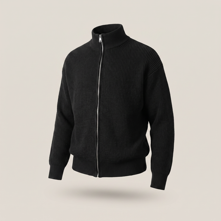 HOLLIS SMART-CASUAL KARDIGAN Z ZAMKIEM BŁYSKAWICZNYM
