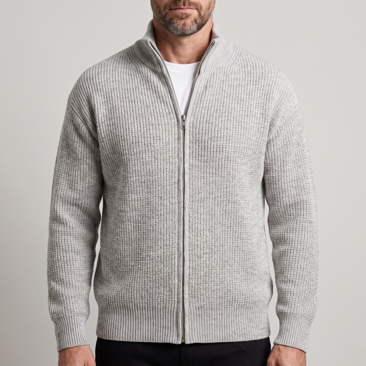 HOLLIS SMART-CASUAL KARDIGAN Z ZAMKIEM BŁYSKAWICZNYM