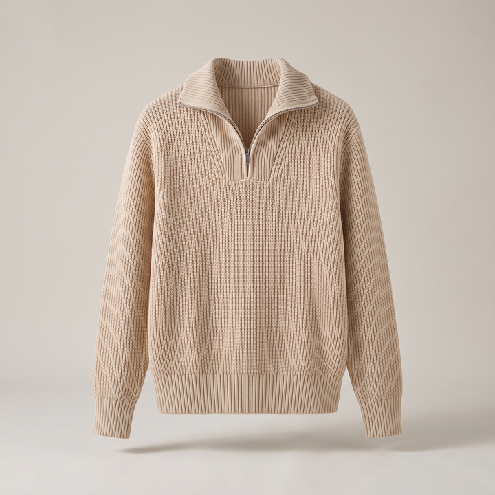 ELLIS MODERN SWETER Z ZAPIĘCIEM DO PÓŁSUFA