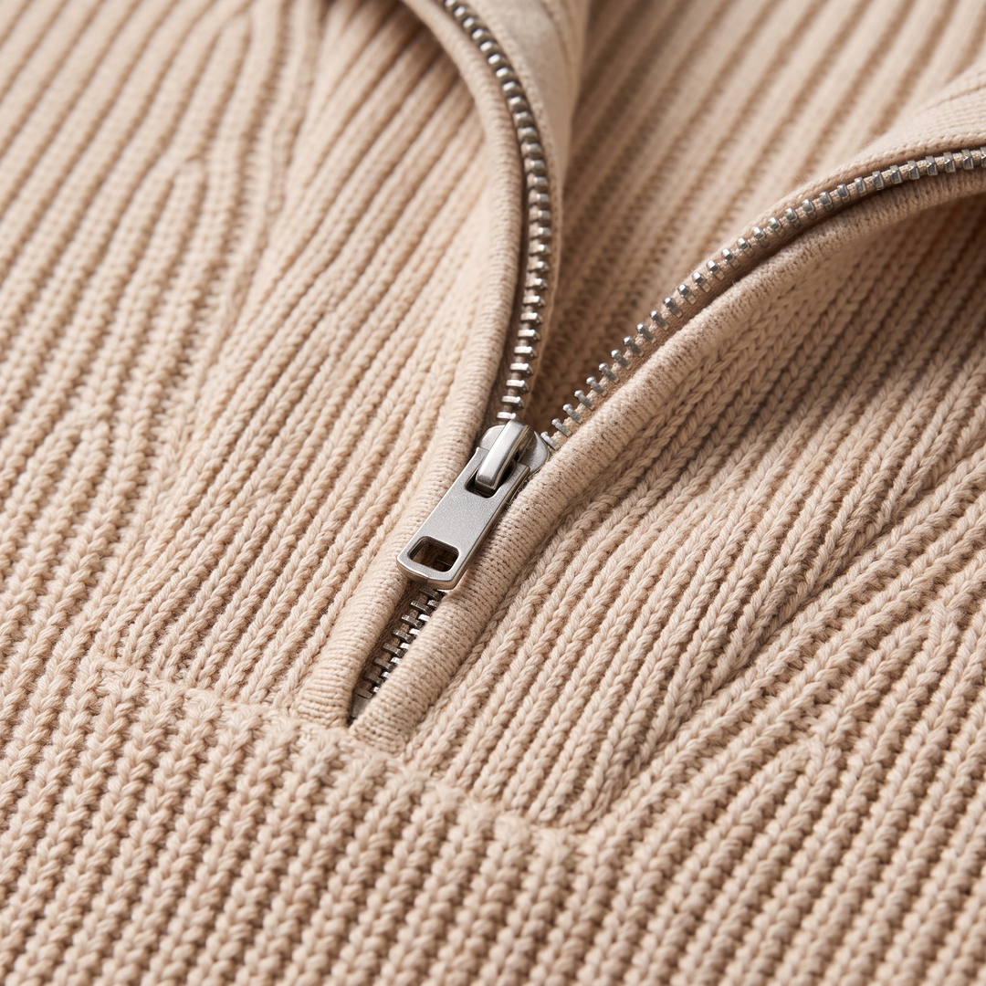 ELLIS MODERN SWETER Z ZAPIĘCIEM DO PÓŁSUFA