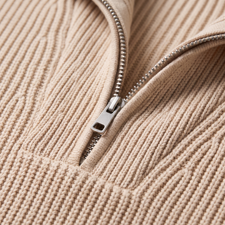 ELLIS MODERN SWETER Z ZAPIĘCIEM DO PÓŁSUFA