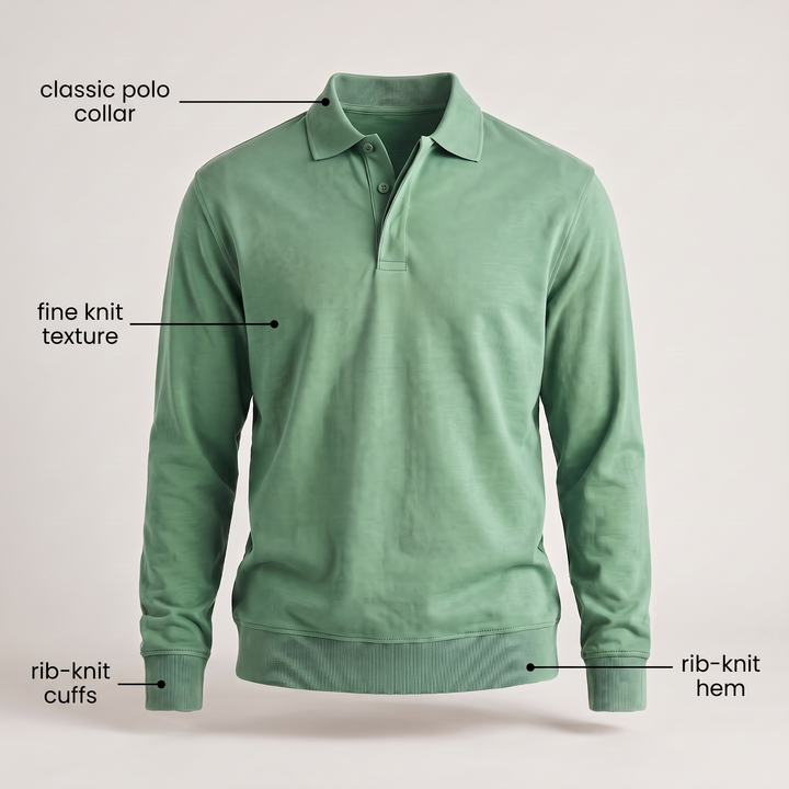 Sweter Polo z bawełny Heritage