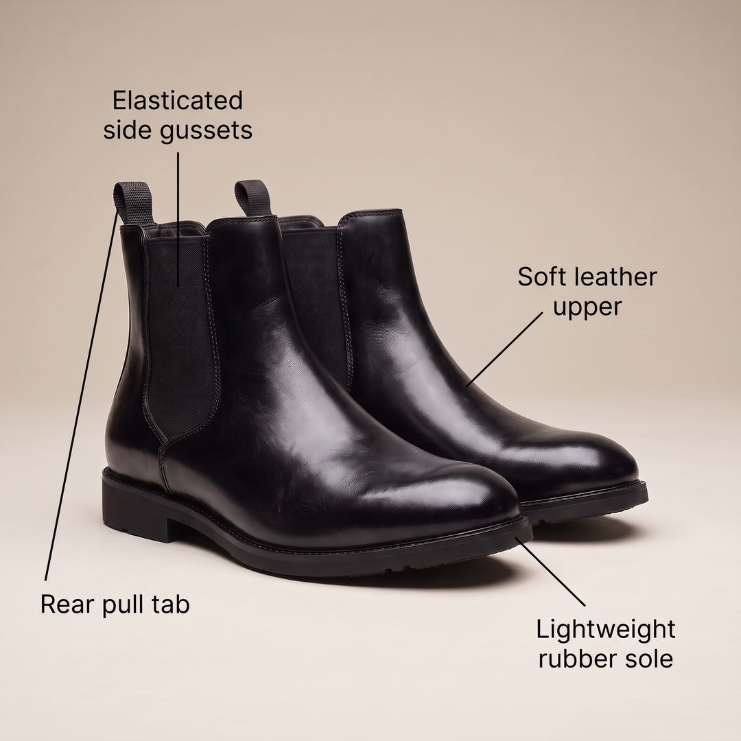 POLEROWANE SKÓRZANE BUTY CHELSEA