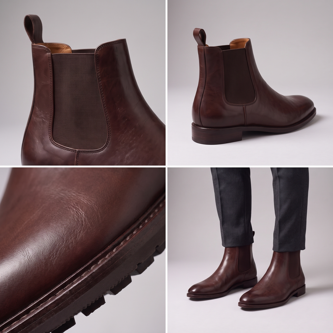 POLEROWANE SKÓRZANE BUTY CHELSEA