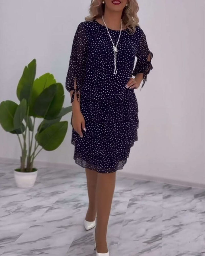 SUKIENKA LUNESSA POLKA Z WARSTWAMI
