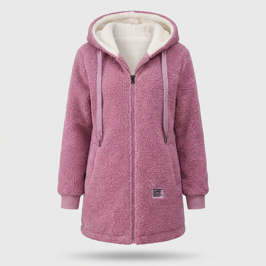 Luźny sweter AMELIE z dekoltem w serek