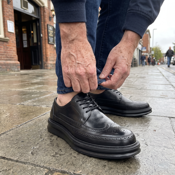 BANSTEAD BROGUE SKÓRZANE BUTY SPORTOWE