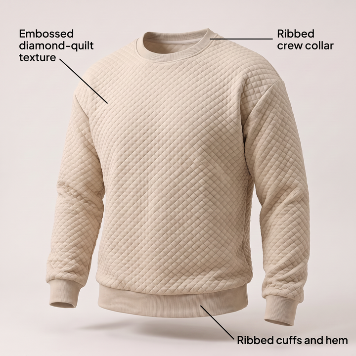 SWETER CEDRIC MODERN Z KWADRATOWYM DEKOLTEM