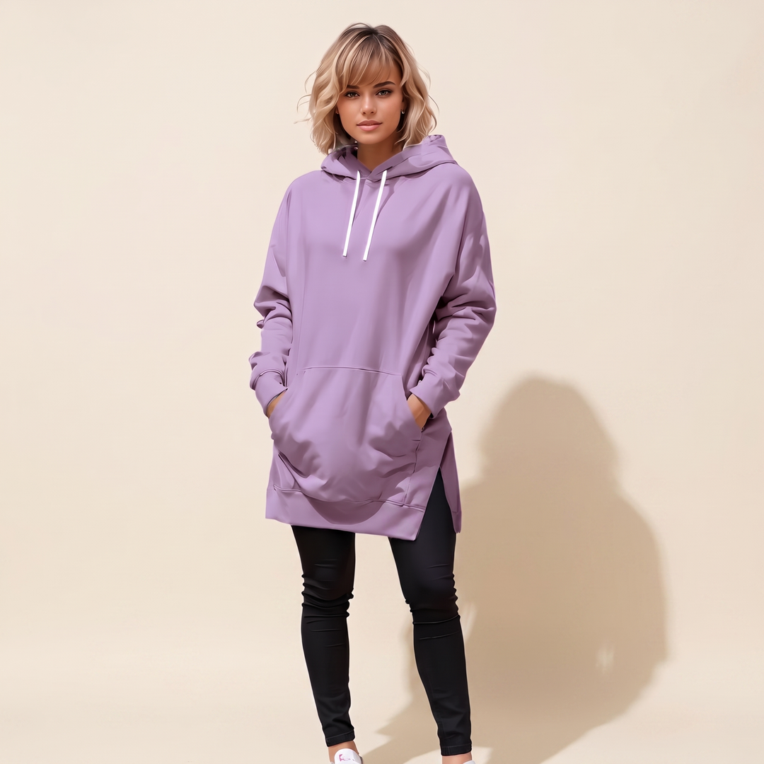 SUKIENKA Z KAPTUREM Z MIĘKKIEGO POLARU AVELMERE