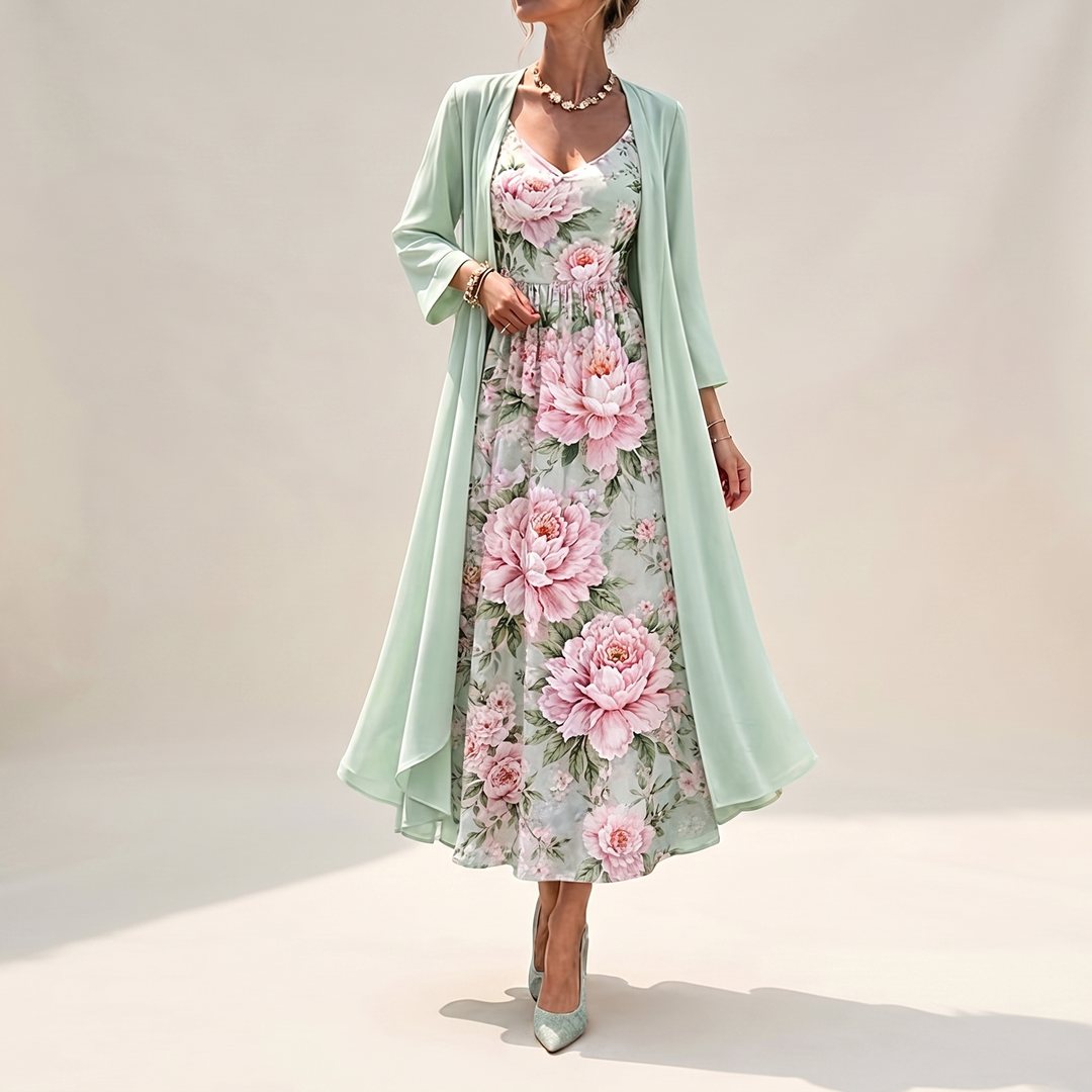 KOMPLET SUKIENKI W KWIATY CALEDON