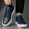 BROMLEY SKÓRZANE BUTY SPORTOWE Z GRAINED LEATHER