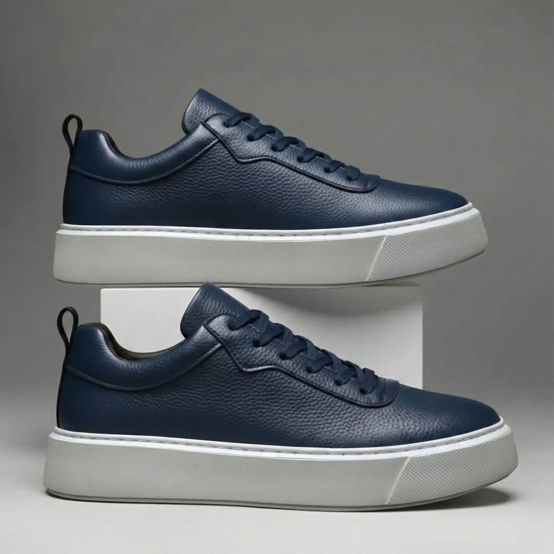 BROMLEY SKÓRZANE BUTY SPORTOWE Z GRAINED LEATHER