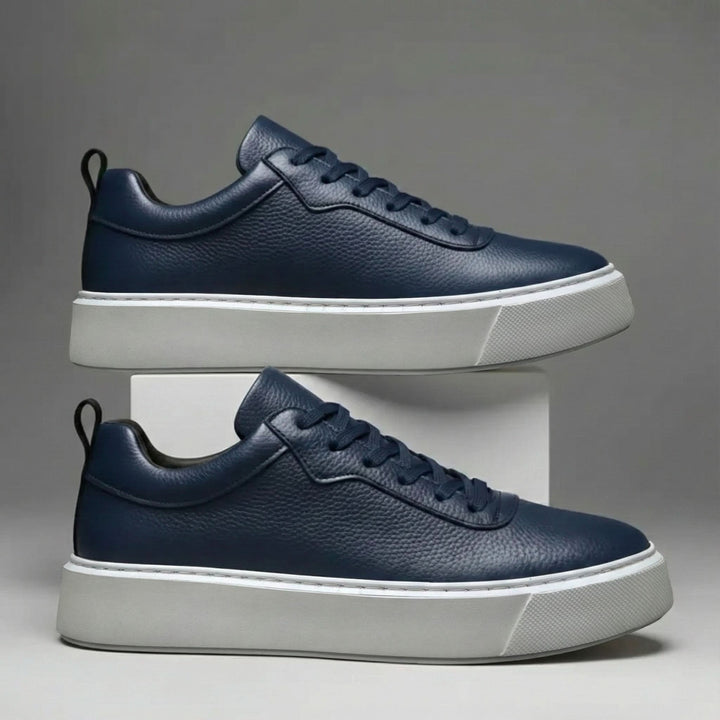 BROMLEY SKÓRZANE BUTY SPORTOWE Z GRAINED LEATHER