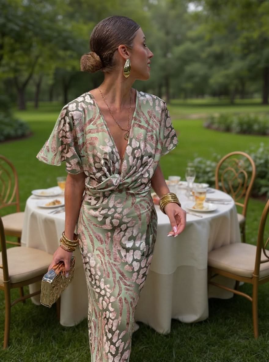 SUKIENKA MIDI FLORENCE COPPER
