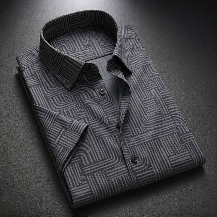 Koszula ASHFORD z wzorem Black Maze