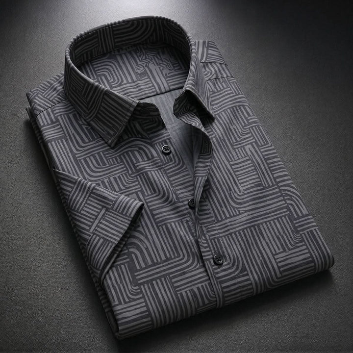 Koszula ASHFORD z wzorem Black Maze