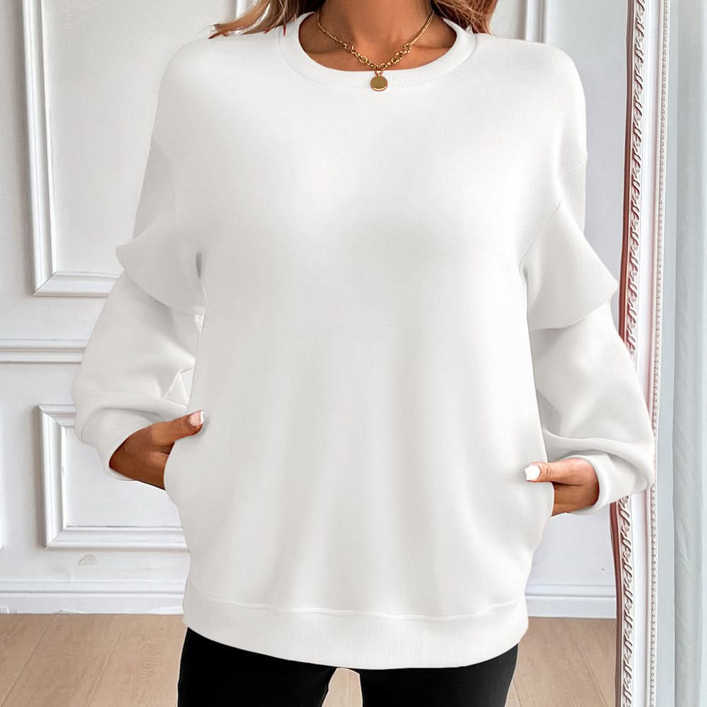 BLUZA Z MIESZANKI BAWEŁNY HAVEN