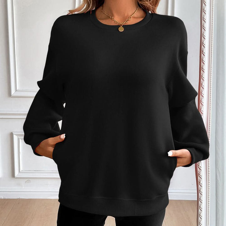 BLUZA Z MIESZANKI BAWEŁNY HAVEN