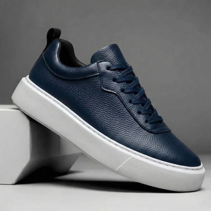 BROMLEY SKÓRZANE BUTY SPORTOWE Z GRAINED LEATHER