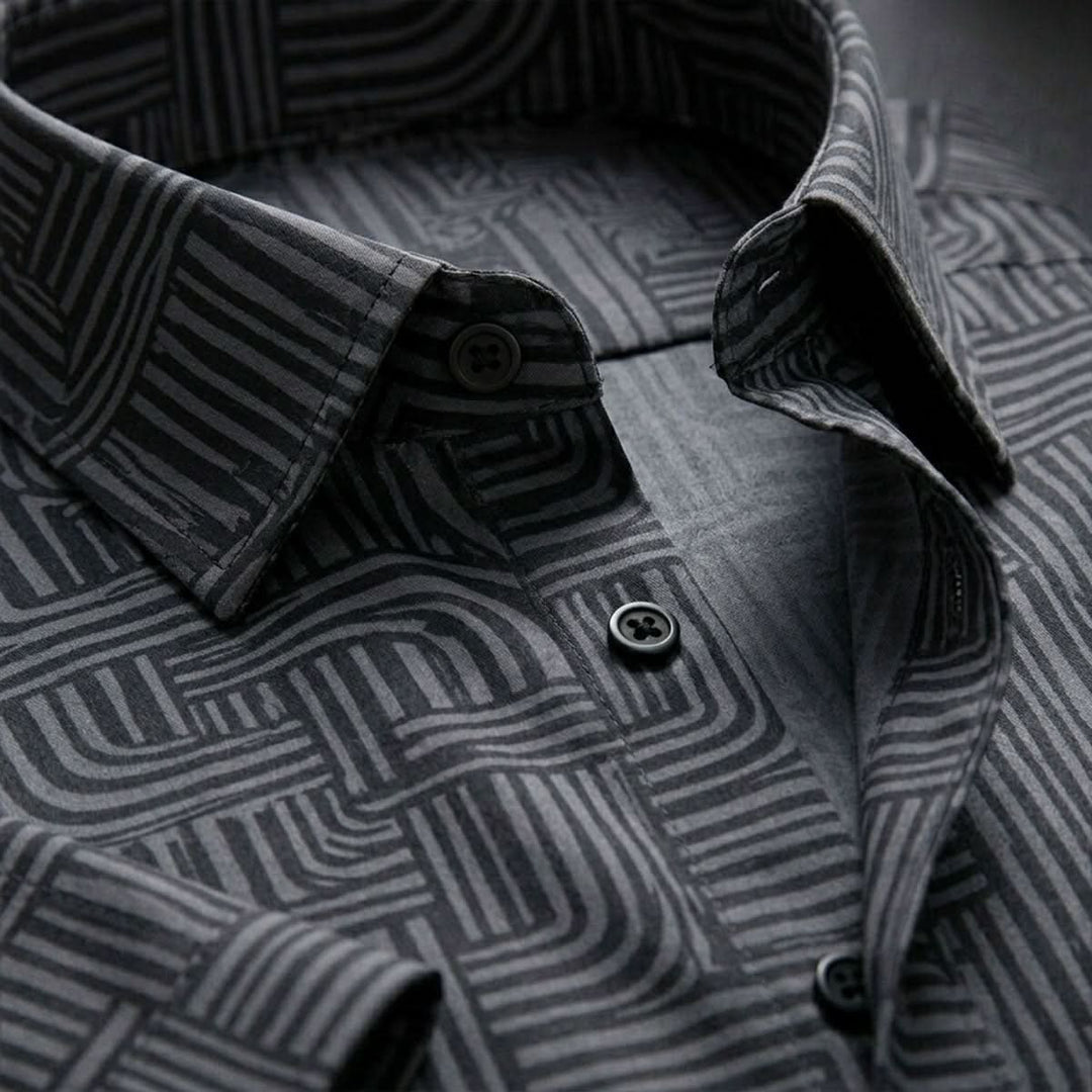 Koszula ASHFORD z wzorem Black Maze