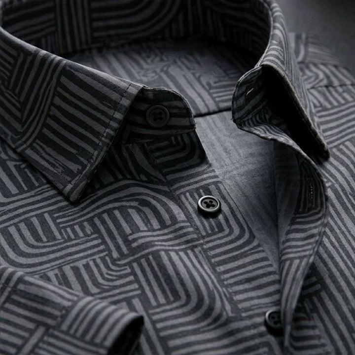 Koszula ASHFORD z wzorem Black Maze